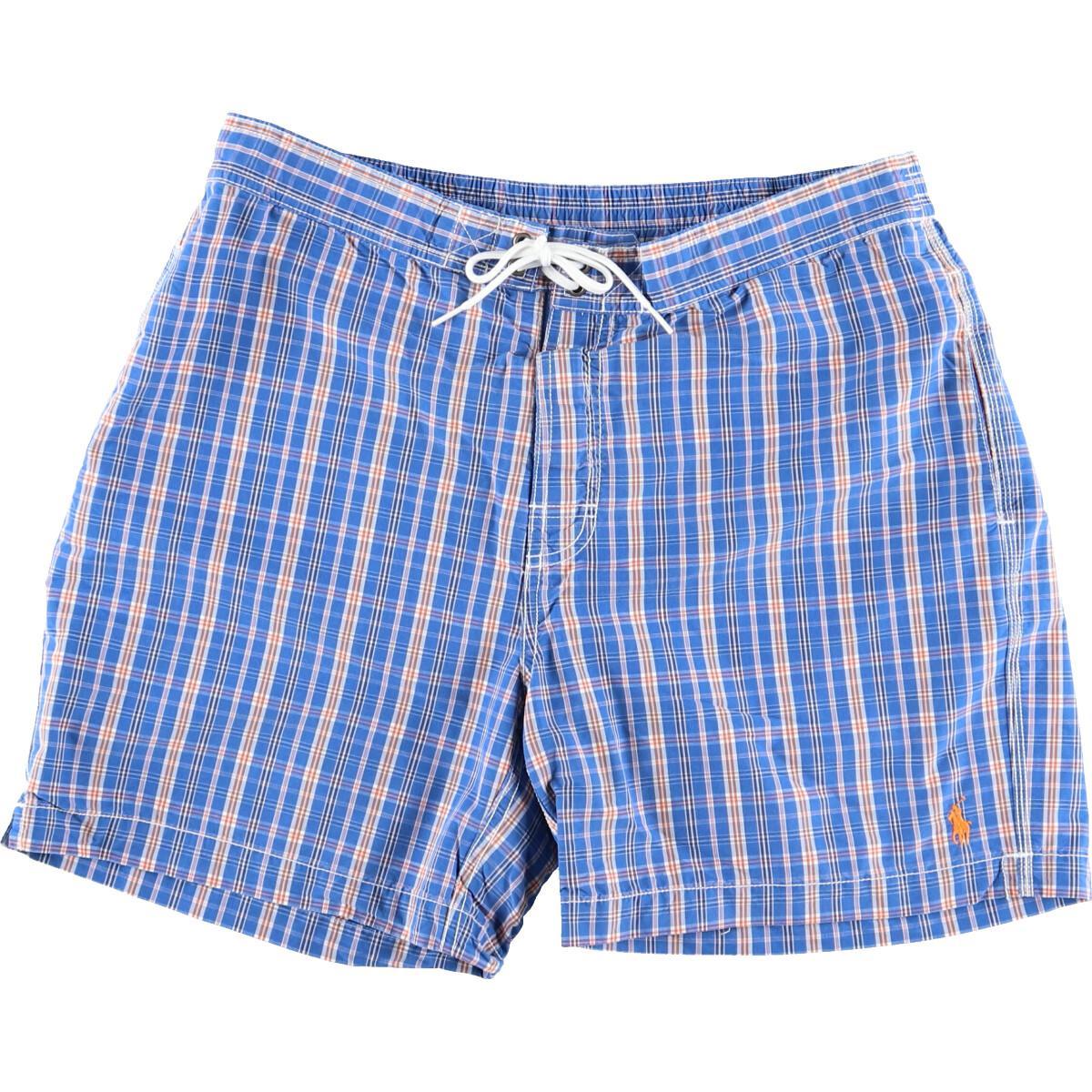 古着 ラルフローレン Ralph Lauren POLO by Ralph Lauren チェック柄 スイムショーツ ショートパンツ メンズL /eaa022807 【200420】【JS2010】【SS2012】【SS2106】【CS2108】【HNY22】【SS2203】