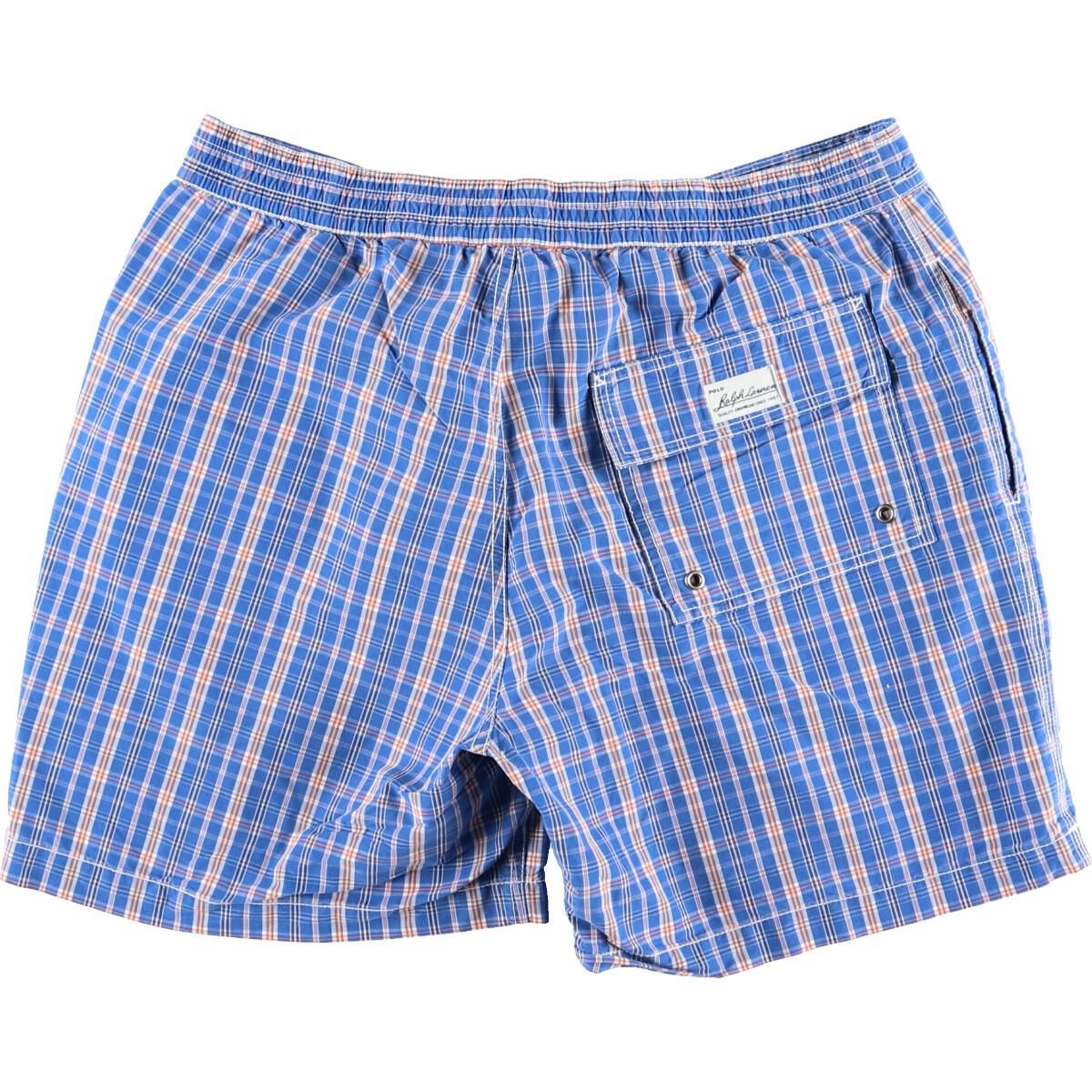 古着 ラルフローレン Ralph Lauren POLO by Ralph Lauren チェック柄 スイムショーツ ショートパンツ メンズL /eaa022807 【200420】【JS2010】【SS2012】【SS2106】【CS2108】【HNY22】【SS2203】