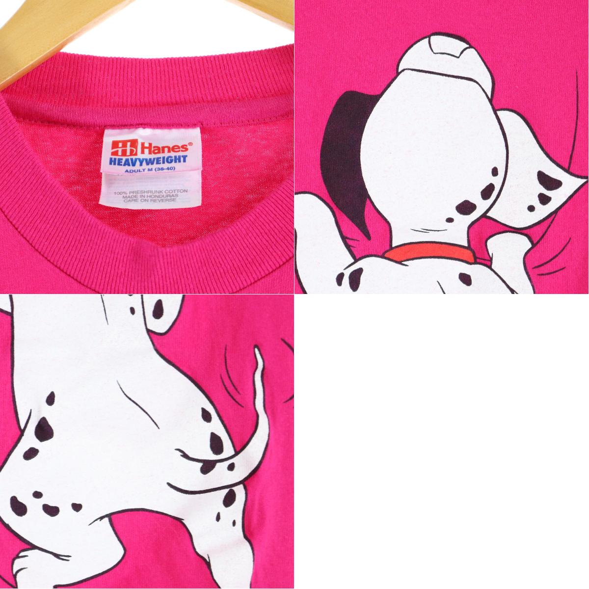 90年代 ヘインズ Hanes HEAVYWEIGHT WALT DISNEY'S WORLD ON ICE 101匹わんちゃん キャラクタープリントTシャツ レディースL ヴィンテージ /eaa023992 【中古】 【200423】