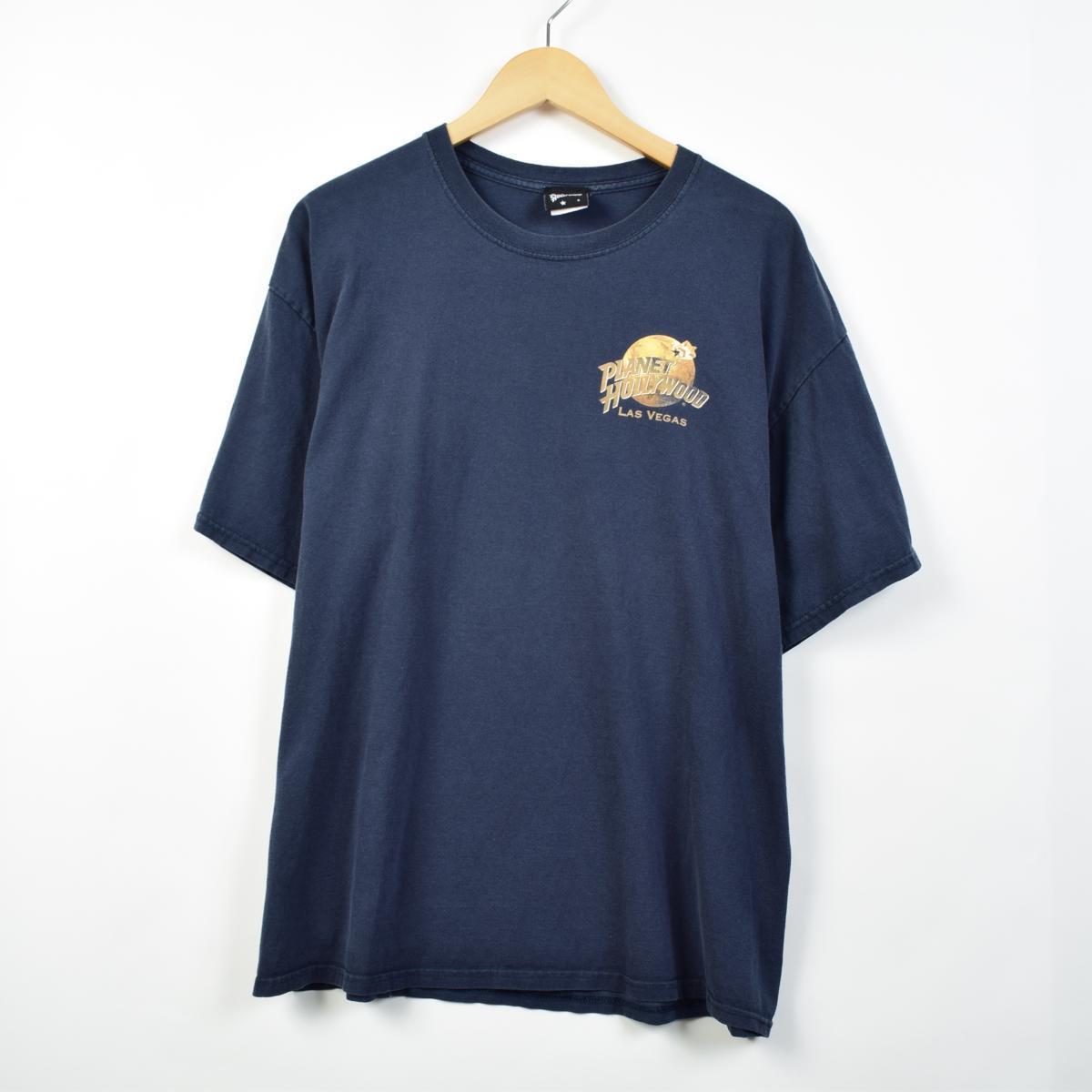 90年代 プラネットハリウッド PLANET HOLLYWOOD LAS VEGAS アドバタイジングTシャツ メンズXL ヴィンテージ /eaa025876 【中古】 【200501】