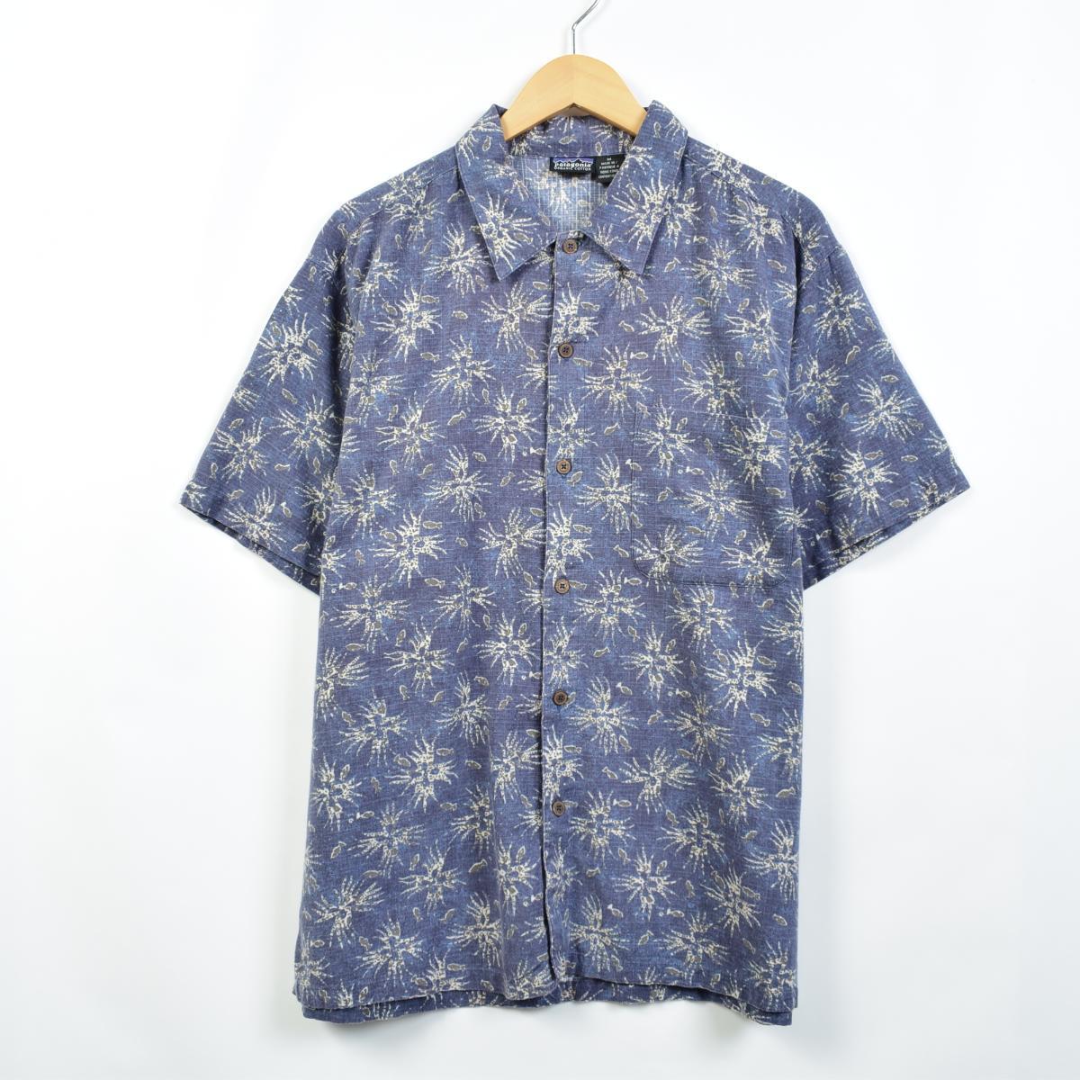 パタゴニア Patagonia Organic Cotton オーガニックコットン 総柄 ハワイアンアロハシャツ メンズl Eaa 中古 0509 Ss09 Js10 Ss12 Ss2106 アロハシャツ 古着屋jam ジャム