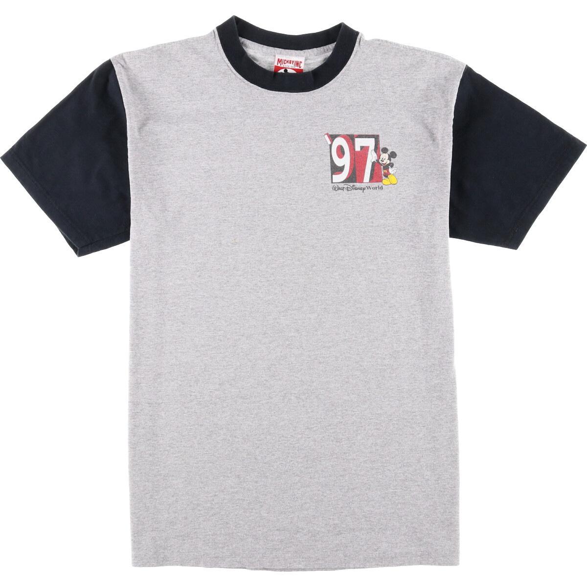 90年代 Mickey Inc Mickey Mouse ミッキーマウス 1997 キャラクタープリントtシャツ Usa製 レディースm L ヴィンテージ Eaa 0514 Js10 Ss2106 キャラクターtシャツ 古着屋jam ジャム