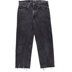 Levi's 505 ブラックジーンズ カットオフデニム