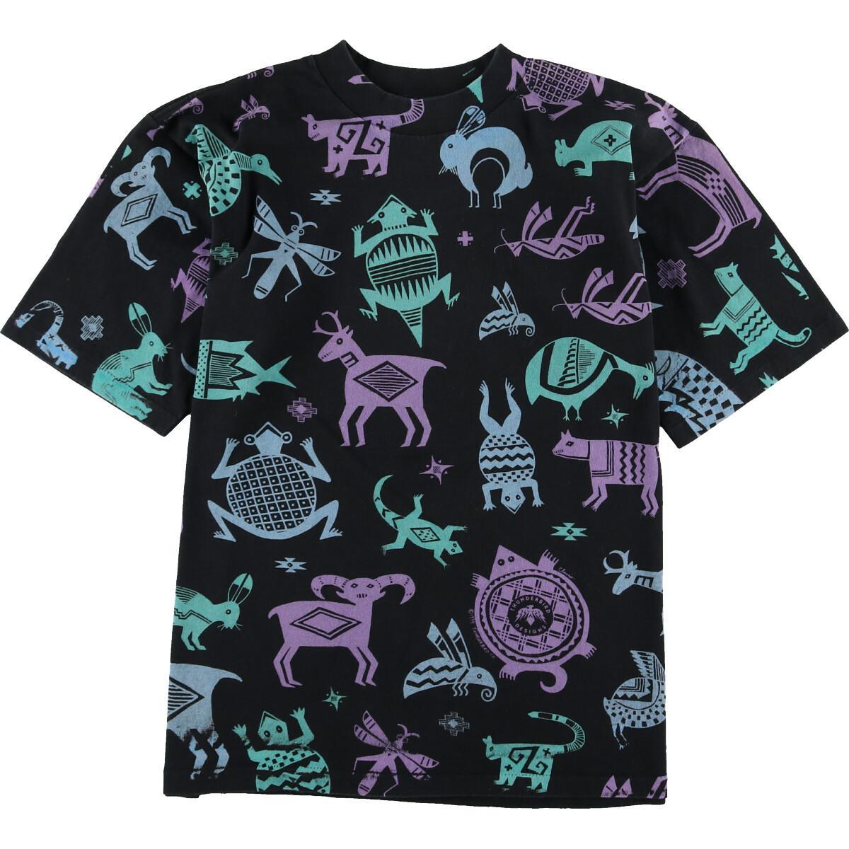 90年代 THUNDERBIRD 総柄 Tシャツ USA製 メンズL ヴィンテージ /eaa037025 【中古】 【200517】のサムネイル