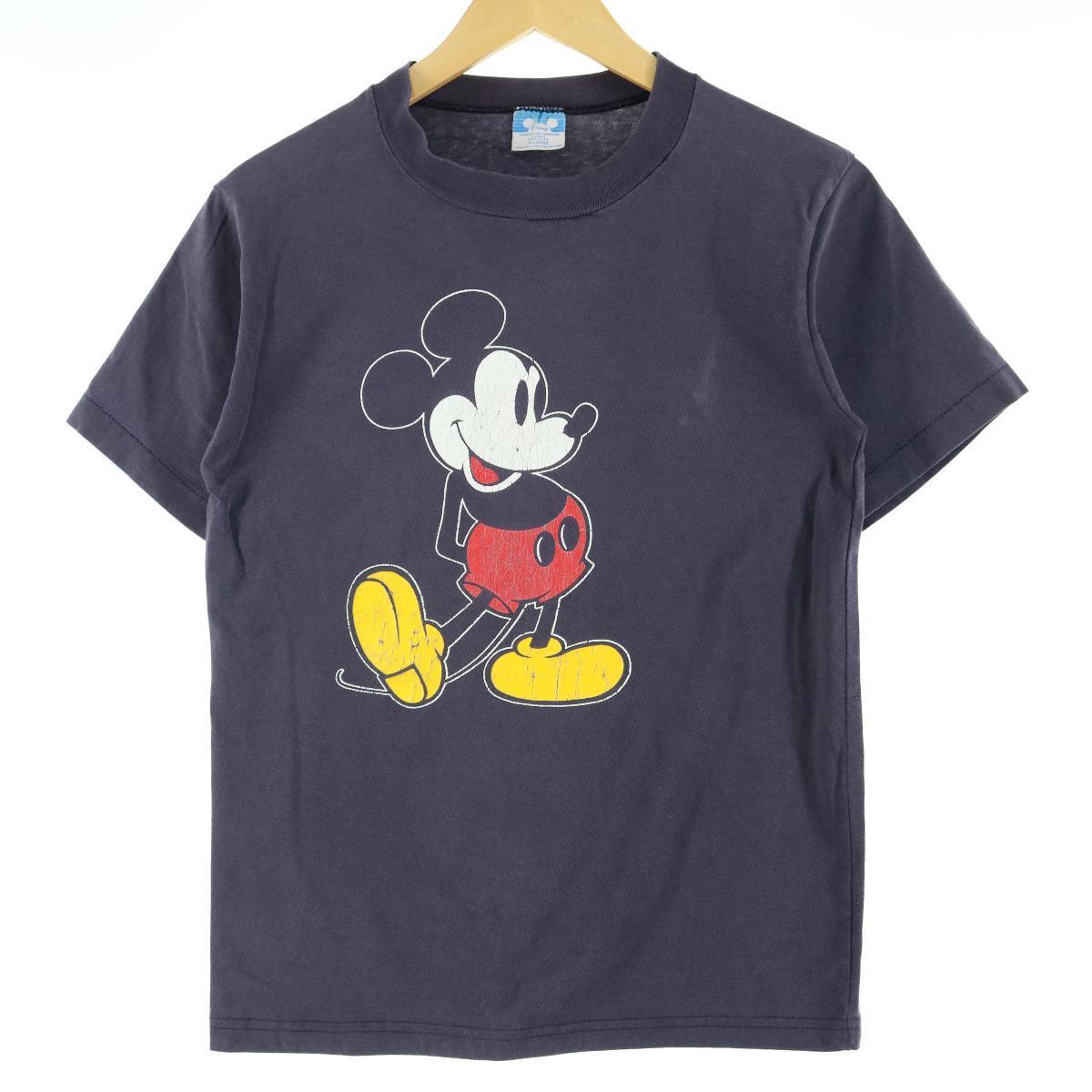 80年代 DISNEY CHARACTER FASHIONS MICKEY MOUSE ミッキーマウス キャラクタープリントTシャツ USA製 レディースXL ヴィンテージ /eaa037282 【中古】 【200518】