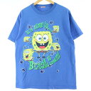 SPONGE BOB スポンジボブ キャラクタープリントTシャツ レディースXL /eaa03729 ...