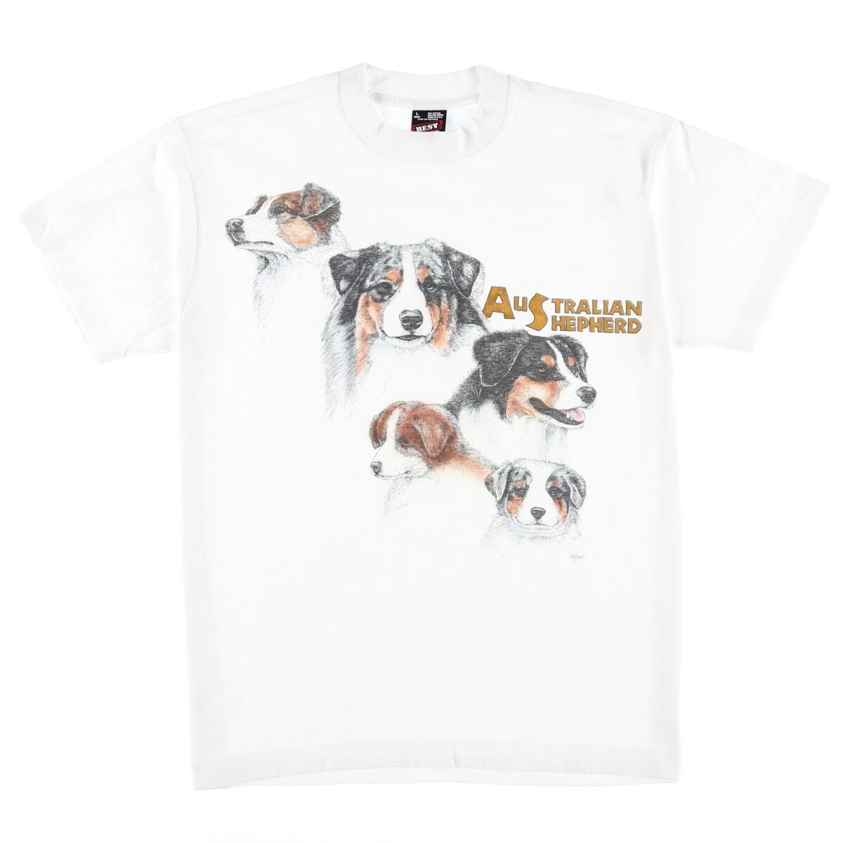 90年代 Fruit Of The Loom Best 犬柄 アニマルプリントtシャツ Usa製 レディースl ヴィンテージ Eaa 0521 キャラクターtシャツ 古着屋jam ジャム