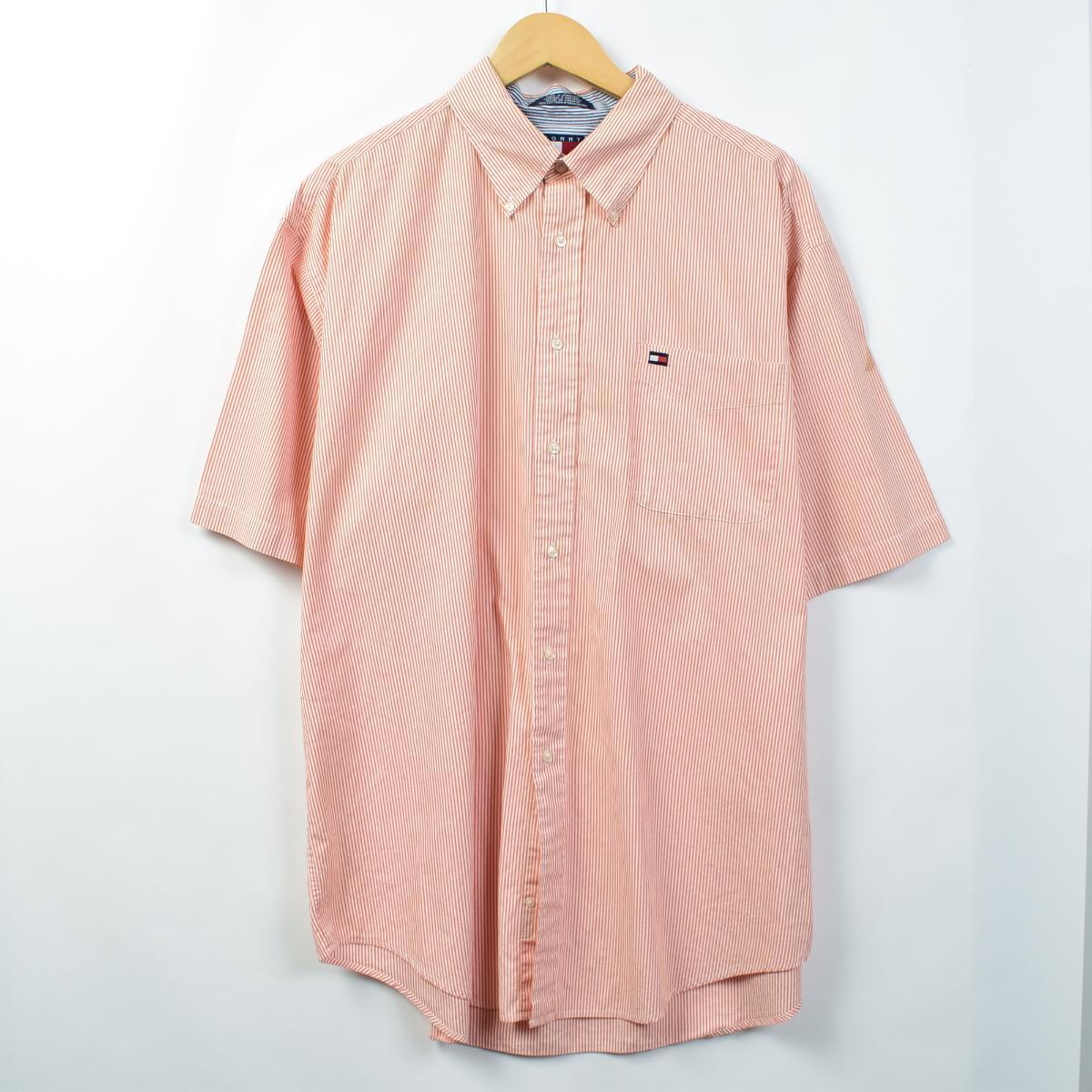 90年代 トミーヒルフィガー Tommy Hilfiger 半袖 ボタンダウンストライプシャツ メンズxxl ヴィンテージ Eaa 0524 Js10 ボタンダウンシャツ 古着屋jam ジャム 90年代 トミーヒルフィガー Tommy Hilfiger 半袖 ボタンダウンストライプシャツ メンズxxl ヴィンテージ Eaa 0524 Js10 ボタンダウンシャツ 古着屋jam ジャム