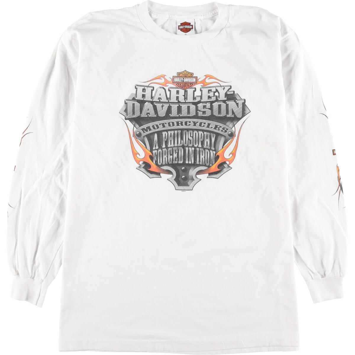 ハーレーダビッドソン Harley-Davidson 袖プリント ロングTシャツ ロンT USA製 メンズXL /eaa042196 【200528】