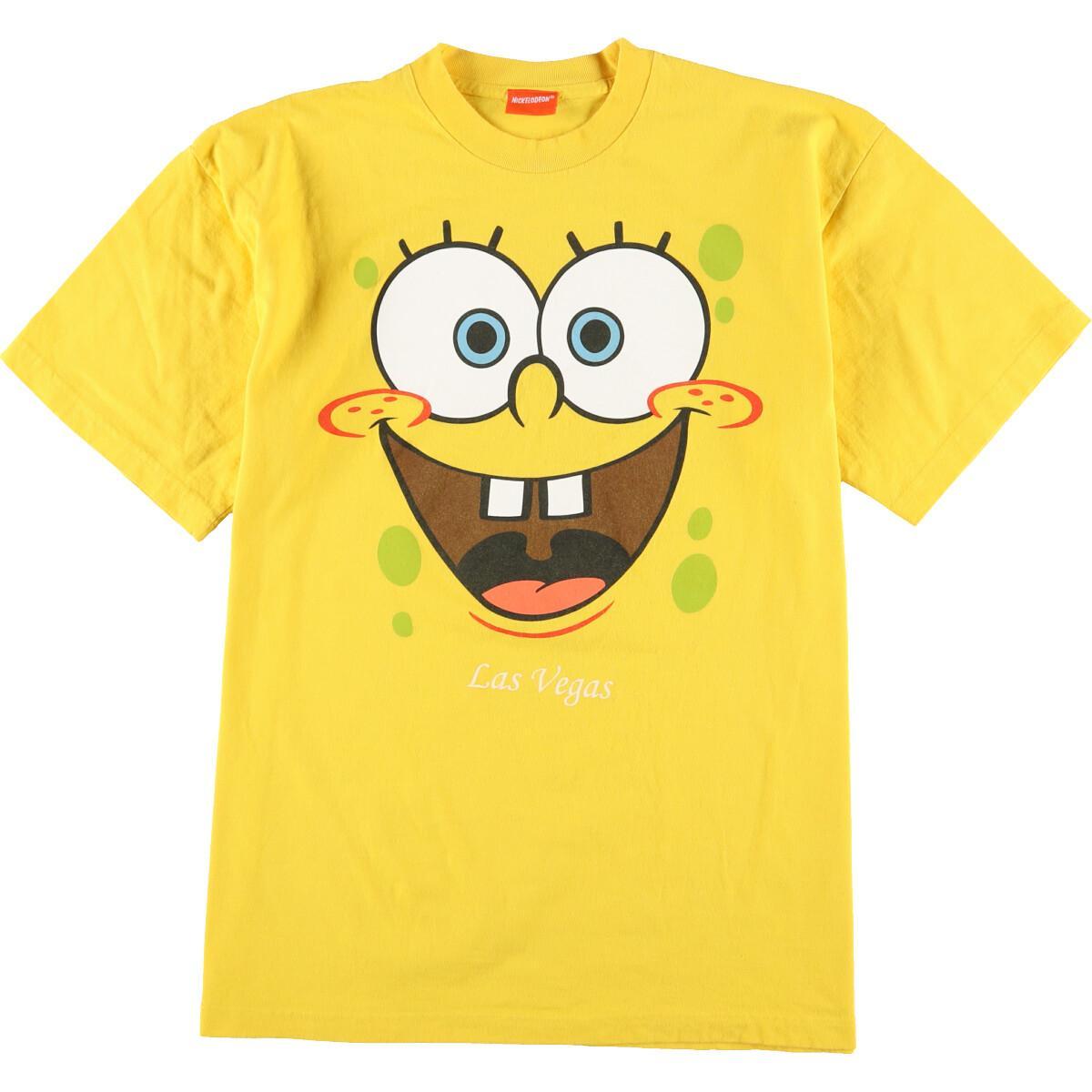 Nickelodeon Sponge Bob スポンジボブ キャラクタープリントtシャツ レディースxl Eaa 0524 Ss09 Js10 Ss12 Kf12 Ss2101 Cs2101 キャラクターtシャツ 古着屋jam ジャム