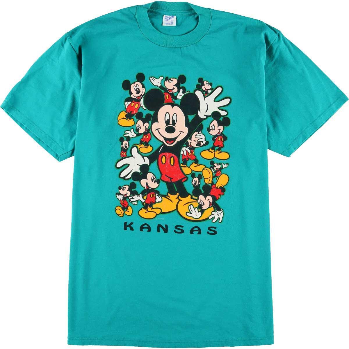 90年代 ベルバシーン Velva Sheen Mickey Mouse ミッキーマウス キャラクタープリントtシャツ Usa製 レディースxl ヴィンテージ Eaa 0524 Js10 Ss2106 キャラクターtシャツ 古着屋jam ジャム