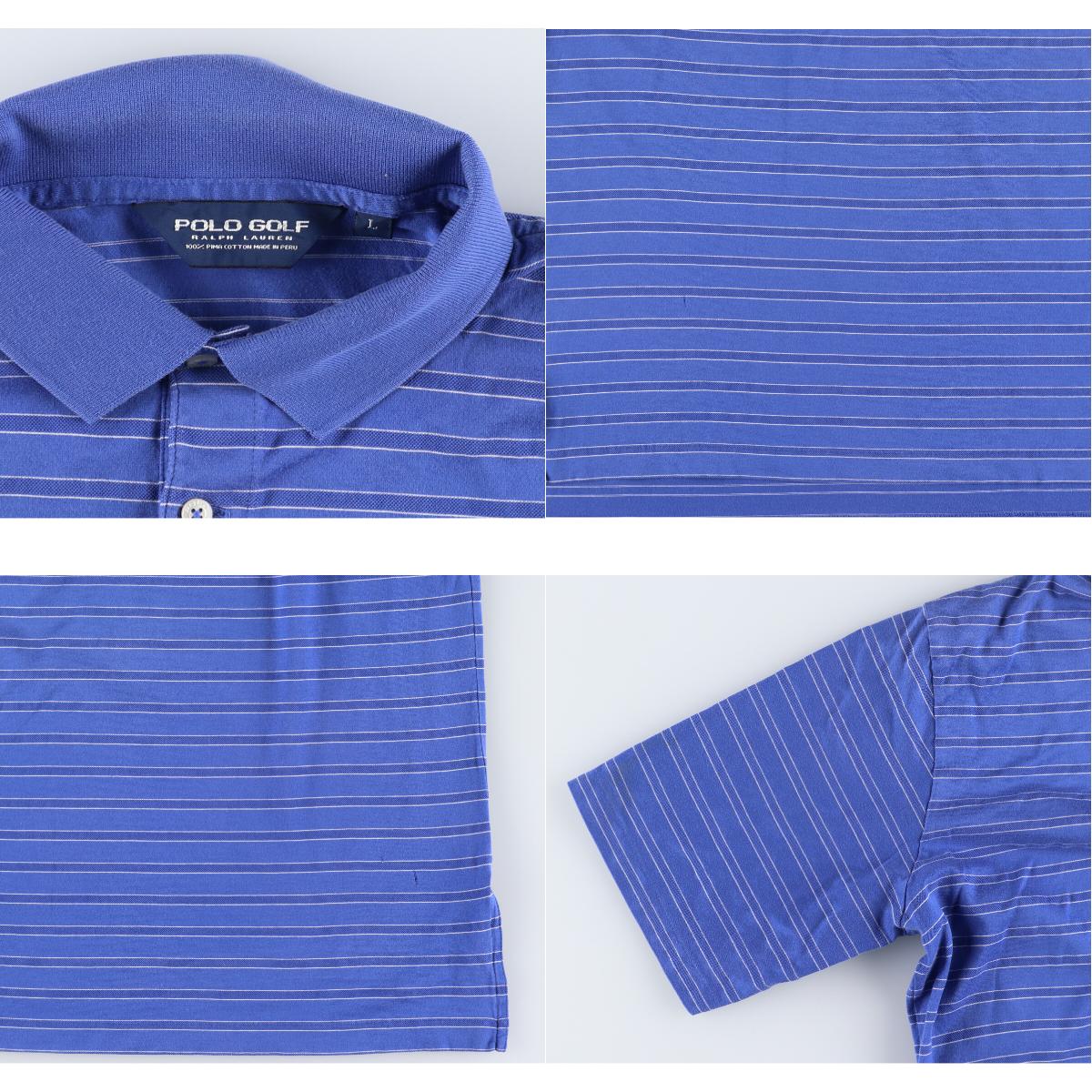 ラルフローレン Ralph Lauren POLO GOLF ポロゴルフ 半袖 ボーダー ポロシャツ メンズL /eaa042255 【中古】 【200528】【SS2012】【KF2012】【SS2101】【CS2101】