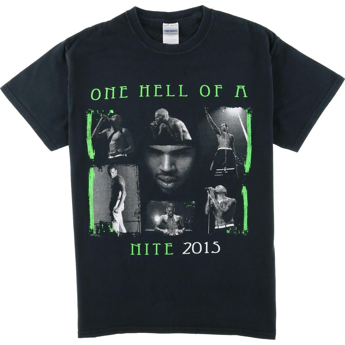 ギルダン Gildan Chris Brown クリス ブラウン One Hell Of A Nite Tour 15 バンドtシャツ メンズm Eaa 中古 0531 Ss09 Js10 Ss12 Ss2103 バンドtシャツ 古着屋jam ジャム