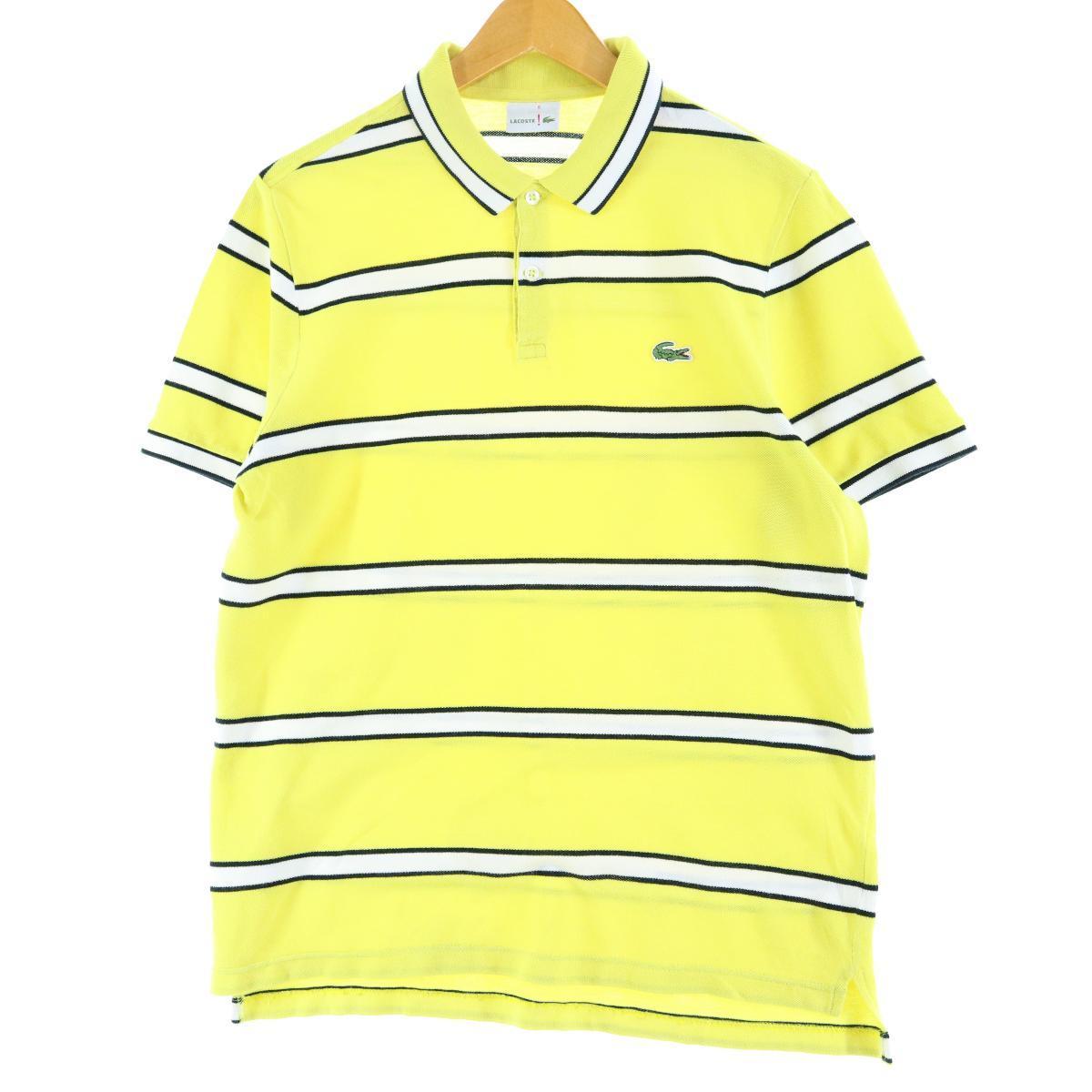 ラコステ Lacoste ボーダー柄 半袖 ポロシャツ レディースm Eaa 0531 Ss09 Js10 Ss12 Kf12 Ss2101 Cs2101 ポロシャツ 古着屋jam ジャム