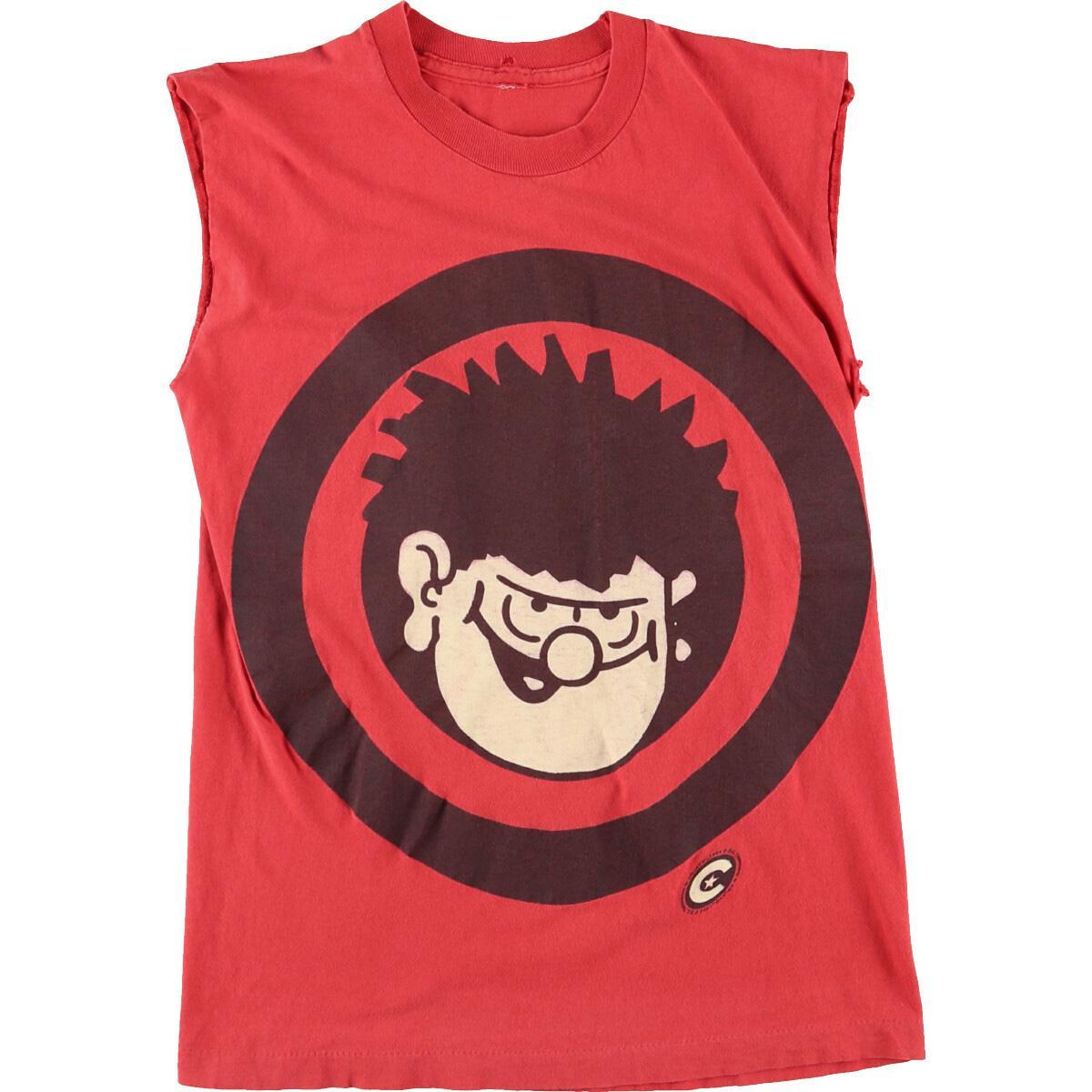 90年代 Dennis The Menace And Gnasher わんぱくデニス ノースリーブ キャラクタープリントtシャツ メンズs ヴィンテージ Eaa 0611 Ss2106 キャラクターtシャツ 古着屋jam ジャム