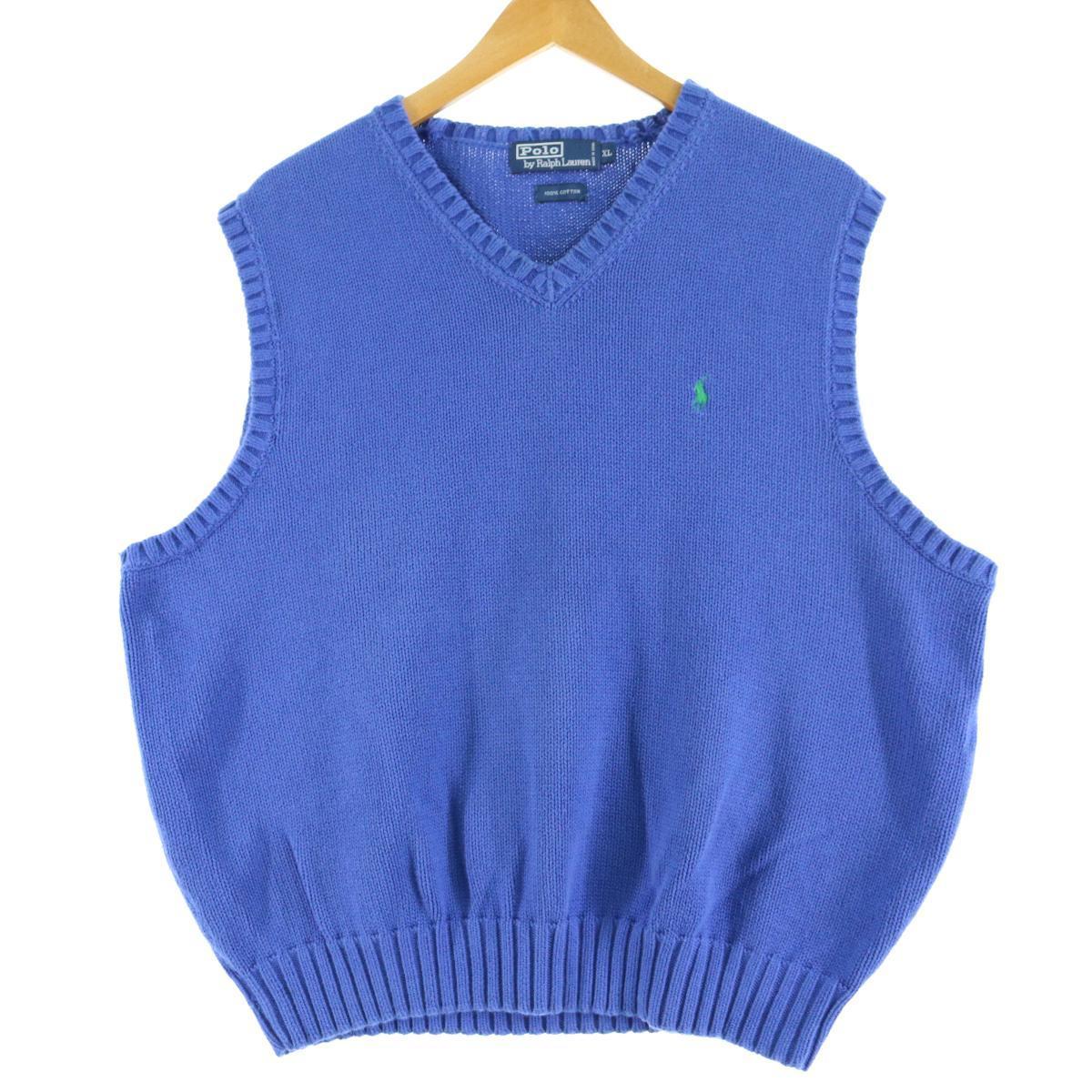 ブルー系 L良質ラルフローレン ニットベスト 青 ニット セーター メンズブルー系l 12 087 Epmhv Quito Gob Ec