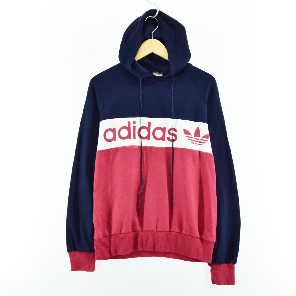 80年代 アディダス Adidas トリコロールカラー スウェットプルオーバーパーカー メンズl ヴィンテージ Eaa 0626 Ss2103 パーカー 古着屋jam ジャム