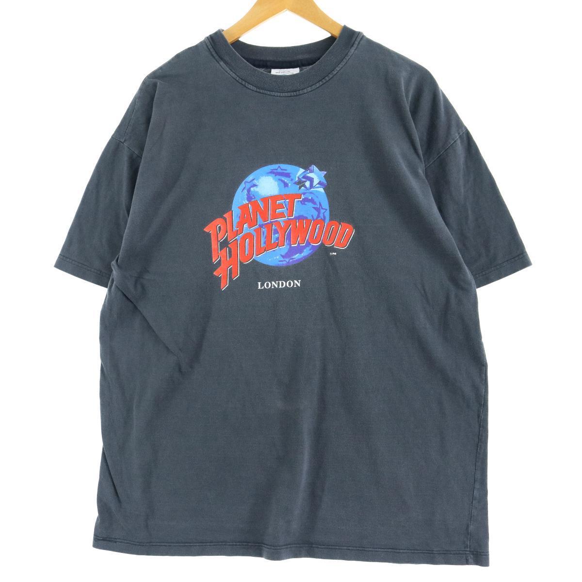 90年代 プラネットハリウッド PLANET HOLLYWOOD LONDON アドバタイジングTシャツ メンズXL ヴィンテージ /eaa048953 【中古】 【200618】