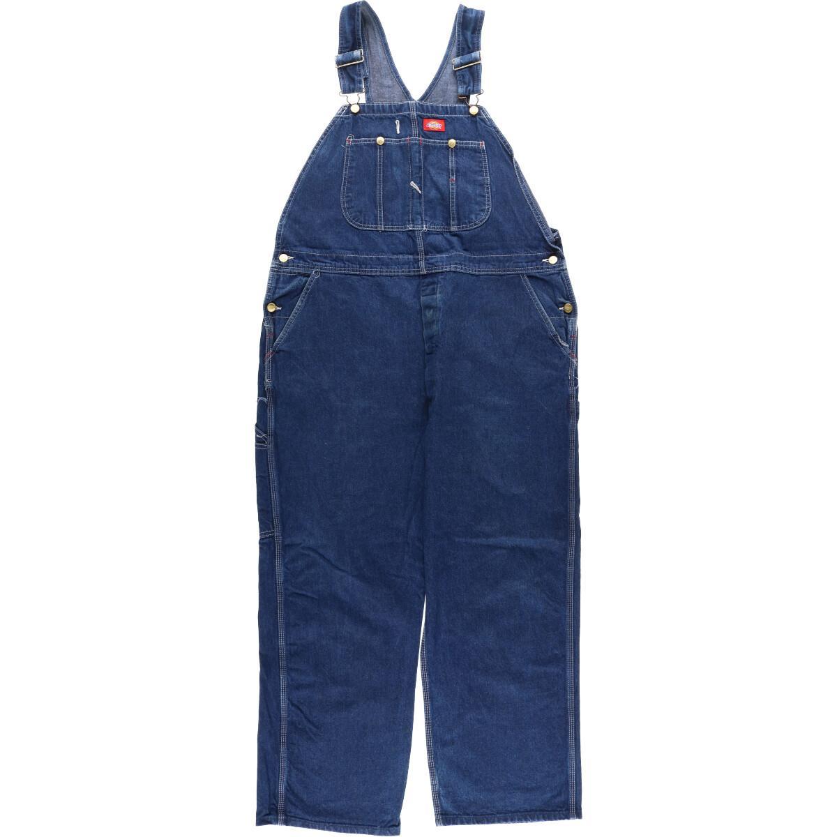 ビッグサイズ 濃紺 ディッキーズ Dickies デニムオーバーオール メンズw42 /eaa048758 【中古】 【200619】【JS2010】【SS2103】【2b10f】【SS2106】