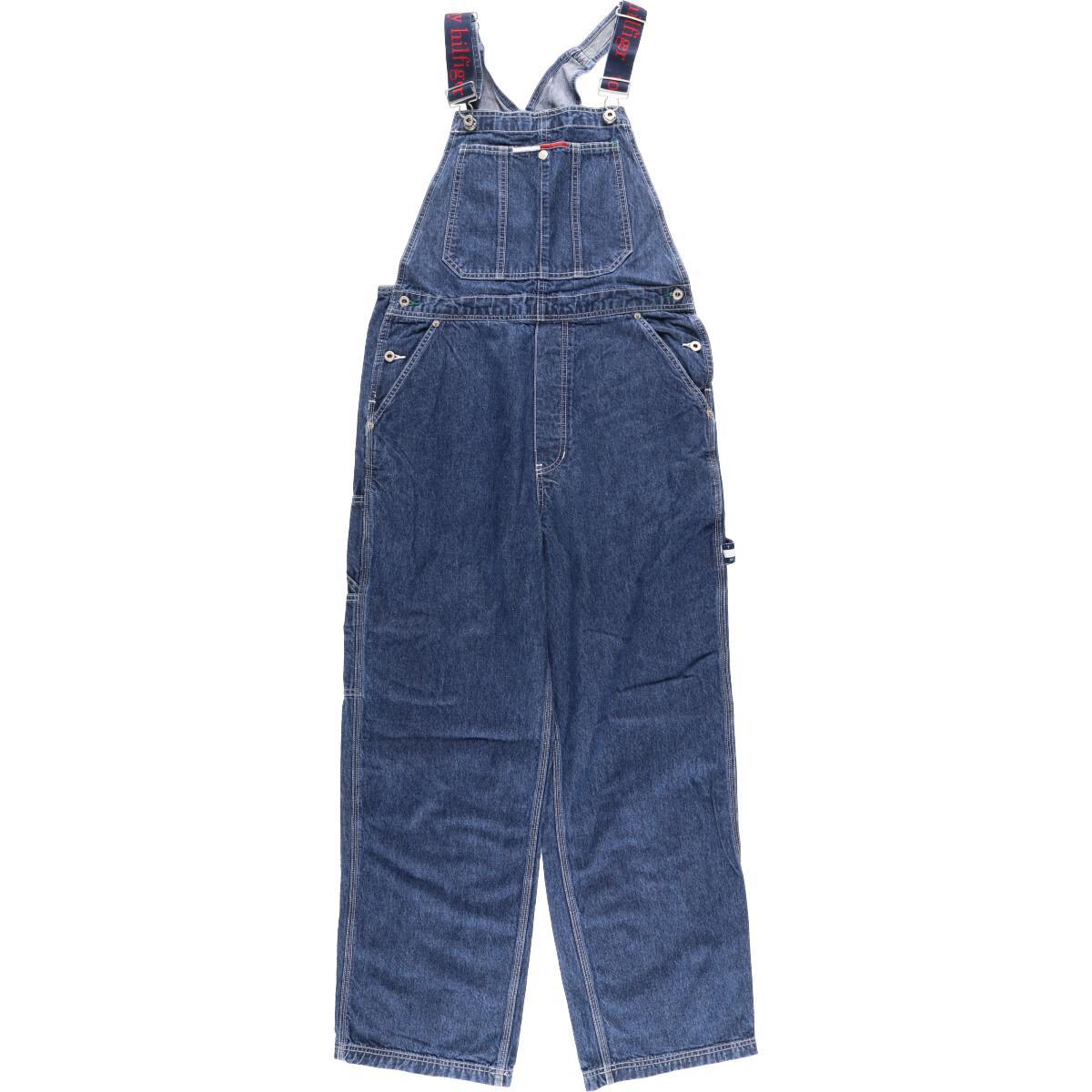 トミーヒルフィガー TOMMY HILFIGER デニムオーバーオール L メンズw35 /eaa048765 【中古】 【200619】