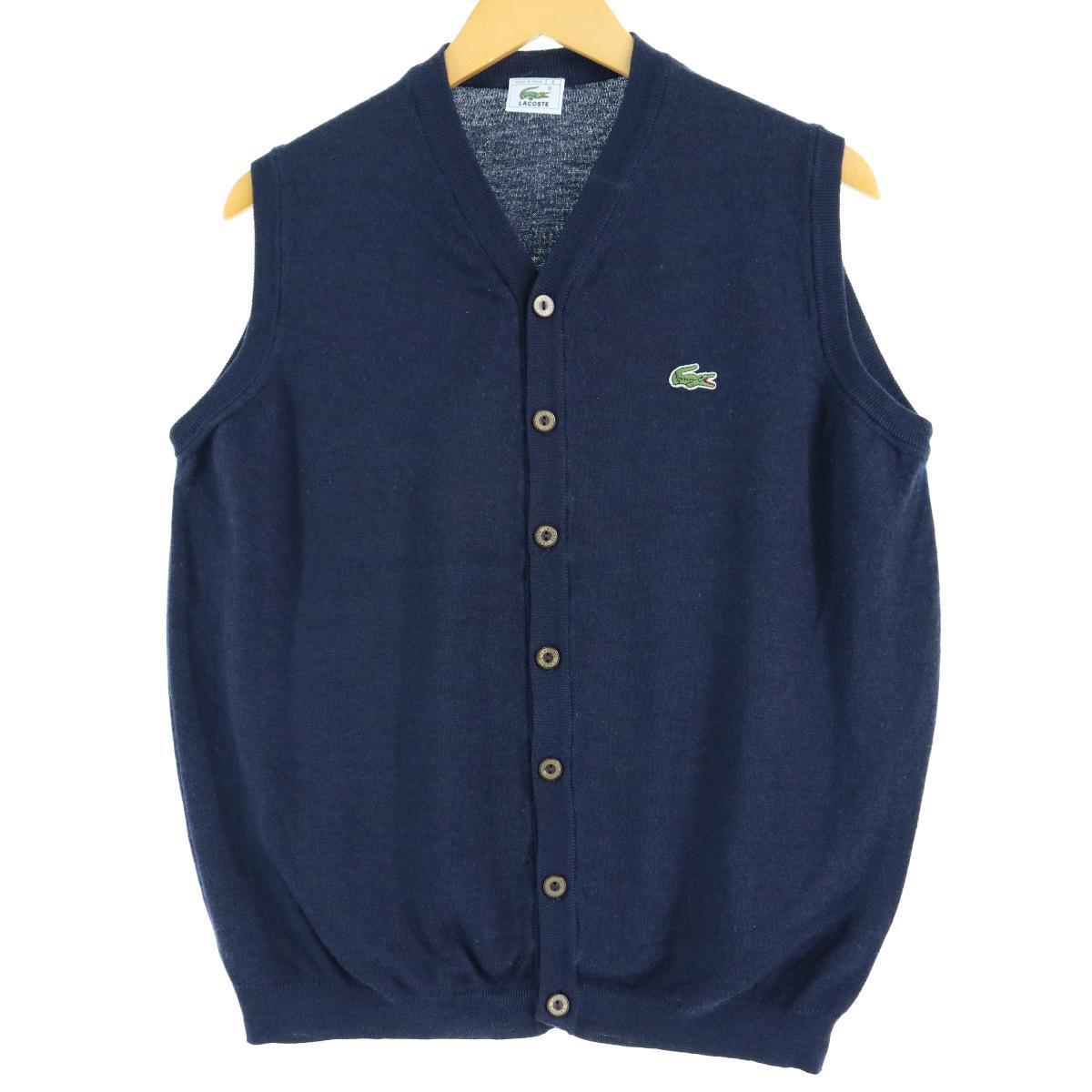 ラコステ Lacoste 前開き ニットベスト 6 メンズl Eaa 0621 ニットベスト 古着屋jam ジャム