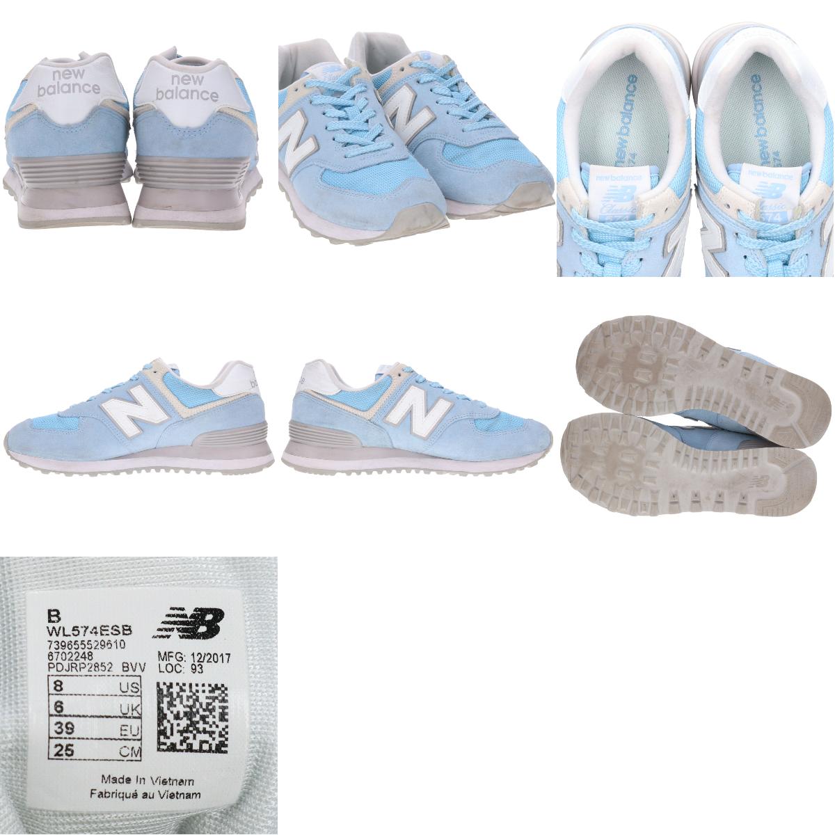 ニューバランス NEW BALANCE WL574 ESB スニーカー 8B レディース25.0cm /saa000628 【中古】 【200621】