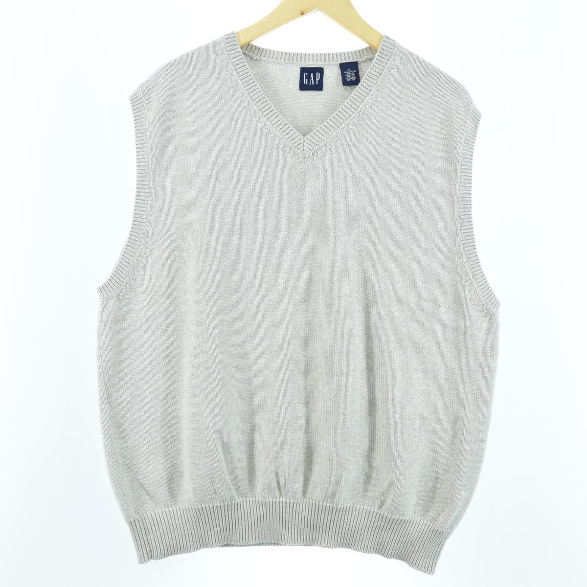 90年代 ギャップ Gap オールドギャップ Vネック コットンニットベスト メンズxl ヴィンテージ Eaa 0622 ニット ベスト 古着屋jam ジャム