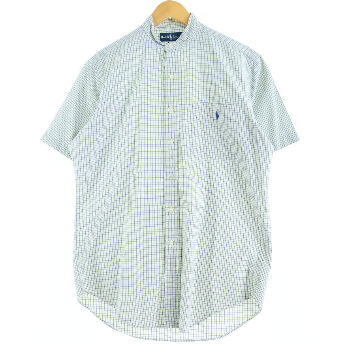 ラルフローレン Ralph Lauren スタンドカラー 半袖 コットン チェックシャツ メンズs Eaa 0704 Ss09 Js10 Ss12 Ss2106 その他半袖シャツ 古着屋jam ジャム