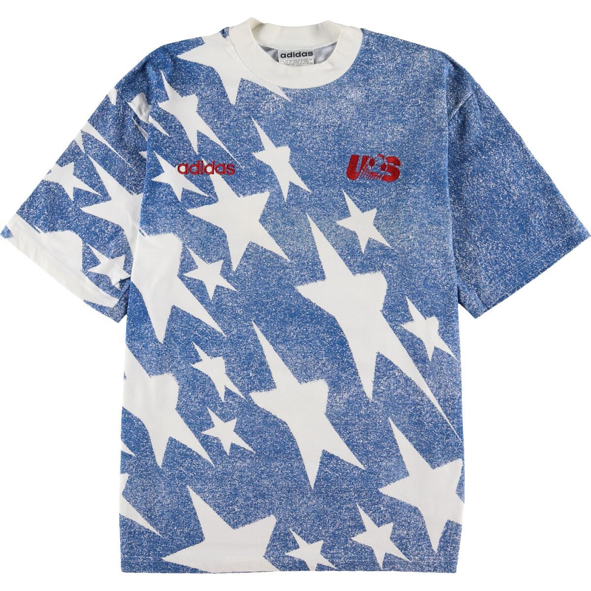 90年代 アディダス Adidas 総柄 星柄 ワンポイントロゴtシャツ メンズxxl ヴィンテージ Eaa 0702 スポーツtシャツ 古着屋jam ジャム