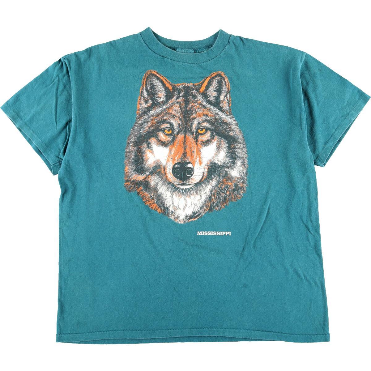 ブラック系 Xl Ll 注目ショップ 4点 デザイン古着 オオカミ 大判イラスト プリントtシャツ Tシャツ カットソー 七分 長袖 トップスブラック系xl Ll 11 999 Eur Artec Fr
