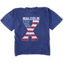 90年代 OVER THE TOP MALCOLM X マルコムX 映画 ムービーTシャツ メンズM ヴィンテージ /eaa052354 【中古】 【200706】
