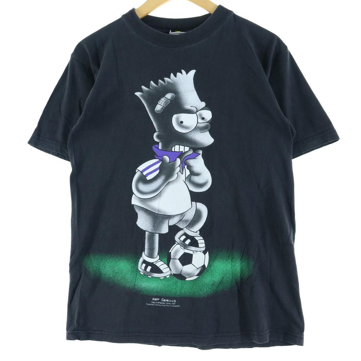 90年代 Elmi The Simpsons シンプソンズ Bart Simpson バートシンプソン キャラクタープリントtシャツ ヨーロッパ製 メンズs ヴィンテージ Eaa 0703 キャラクターtシャツ 古着屋jam ジャム