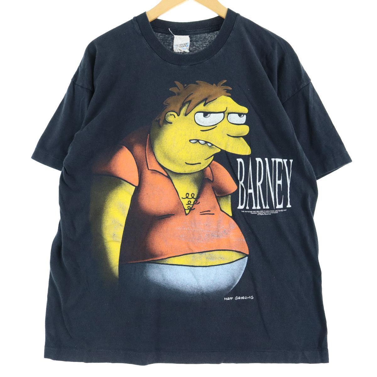 90年代 スクリーンスターズ SCREEN STARS THE SIMPSONS シンプソンズ BARNEY GUMBLE バーニー ガンベル キャラクタープリントTシャツ メンズL ヴィンテージ /eaa054692 【200703】【JS2010】