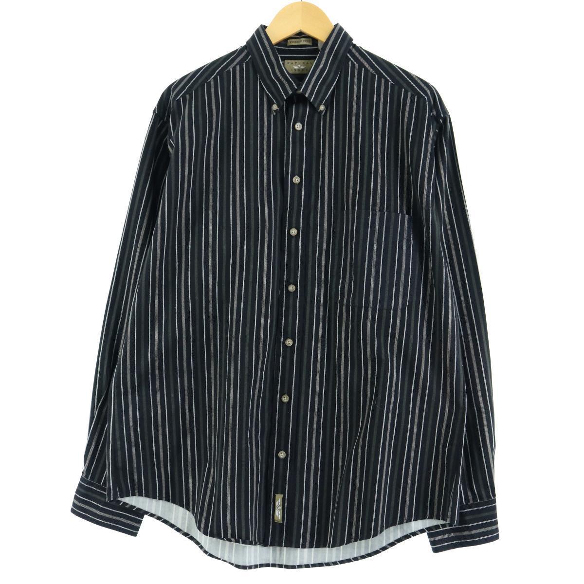 NATURAL ISSUE 長袖 コットン ボタンダウンストライプシャツ メンズXL /eaa051383 【中古】 【200704】【SS2009】【JS2010】【SS2012】【SS2103】【2b10f】【SS2106】