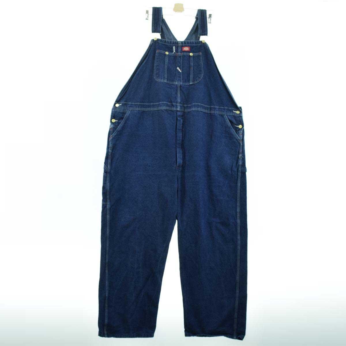 濃紺 ビッグサイズ ディッキーズ Dickies デニムオーバーオール メンズw55 /eaa053045 【中古】 【200704】