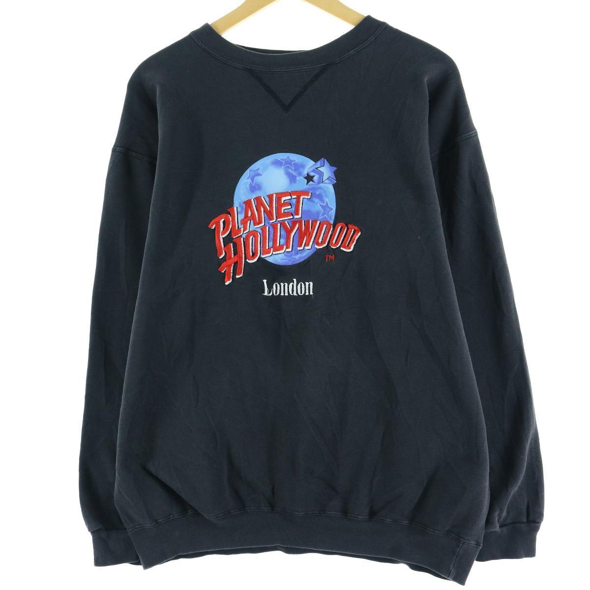 プラネットハリウッド PLANET HOLLYWOOD LONDON ロゴスウェット トレーナー USA製 メンズL /eaa055936 【中古】 【200706】