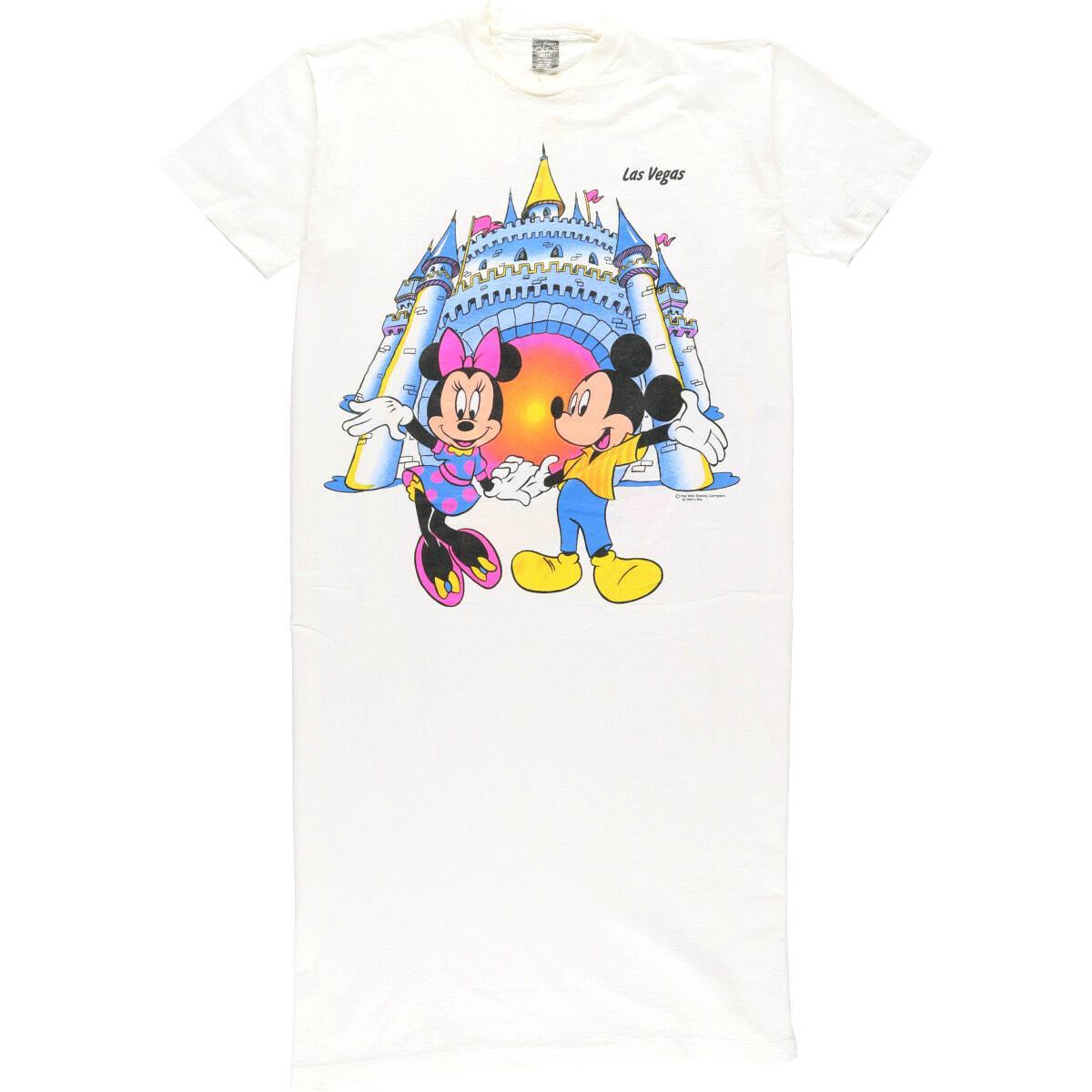 90年代 Sherry S Mickey Mouse Minnie Mouse ミッキーマウス ミニーマウス Tシャツワンピース Usa製 フリーサイズ ヴィンテージ Eaa 0706 Js10 Ss2106 Cs2108 Tシャツワンピース 古着屋jam ジャム