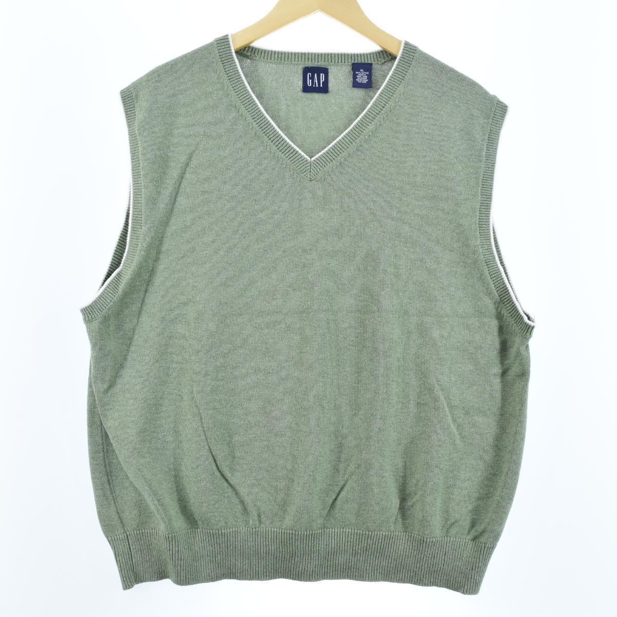 90年代 ギャップ Gap オールドギャップ Vネック コットンニットベスト メンズxl ヴィンテージ Eaa 0705 ニット ベスト 古着屋jam ジャム