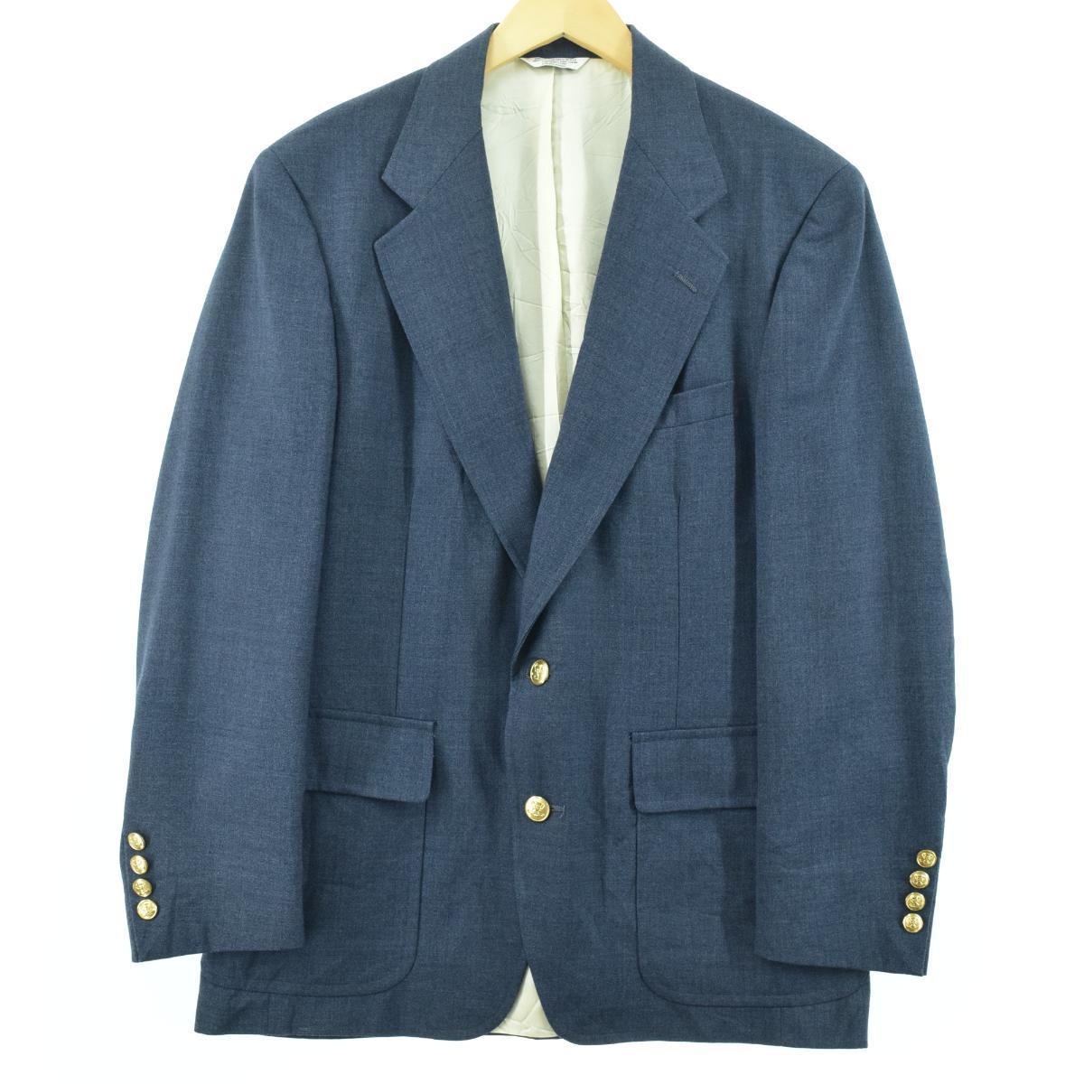 Gant 金ボタン 肩パット入り ウール混 紺ブレザー テーラードジャケット メンズm Eaa 0706 テーラードジャケット 古着屋jam ジャム