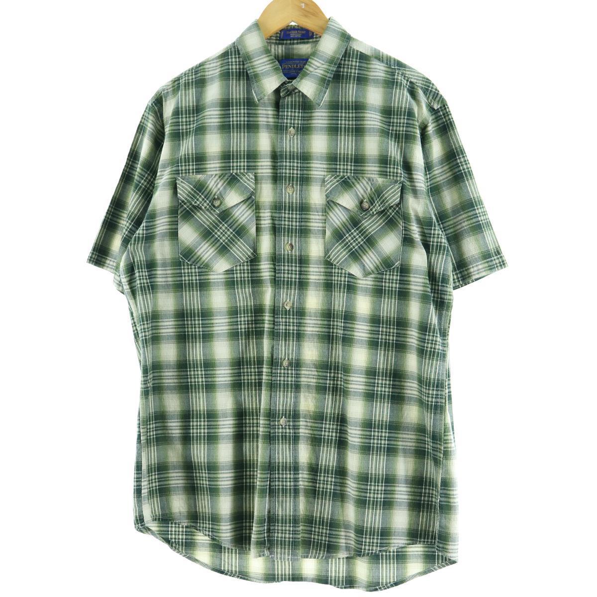 ペンドルトン Pendleton 半袖 コットン チェックシャツ メンズm Eaa 0711 その他半袖シャツ 古着屋jam ジャム