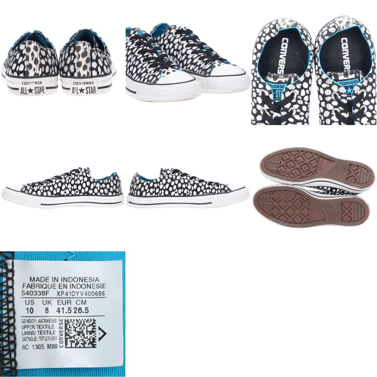 コンバース CONVERSE ALL STAR OX オールスター 総柄 スニーカー US10 レディース規格 26.5cm /saa001009 【中古】 【200712】