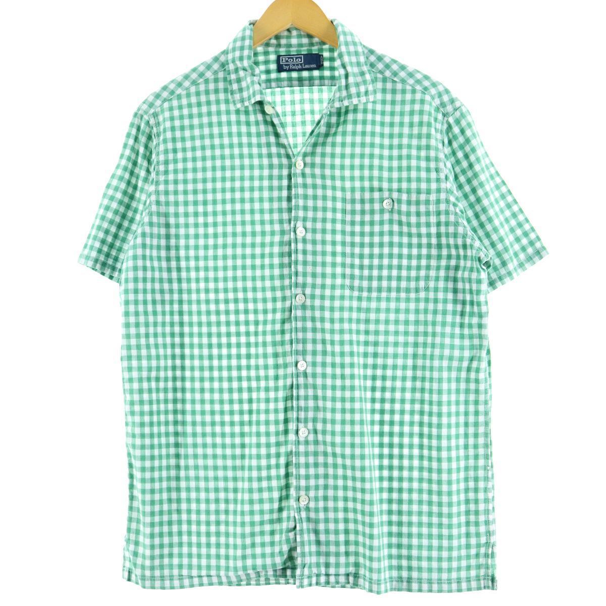 ラルフローレン Ralph Lauren 半袖 コットン チェックシャツ メンズm Eaa0508 0716 Ss09 Js10 Ss12 その他半袖シャツ 古着屋jam ジャム