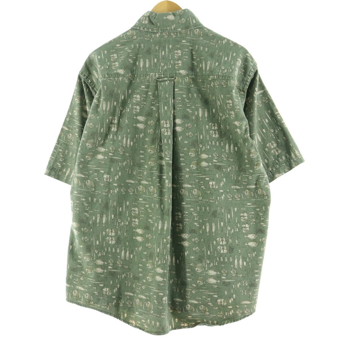 ウールリッチ WOOLRICH 総柄 半袖 コットンシャツ メンズXL /eaa058320 【中古】 【200716】【SS2009】【JS2010】【SS2012】【KF2012】【SS2101】【CS2101】【SS2106】
