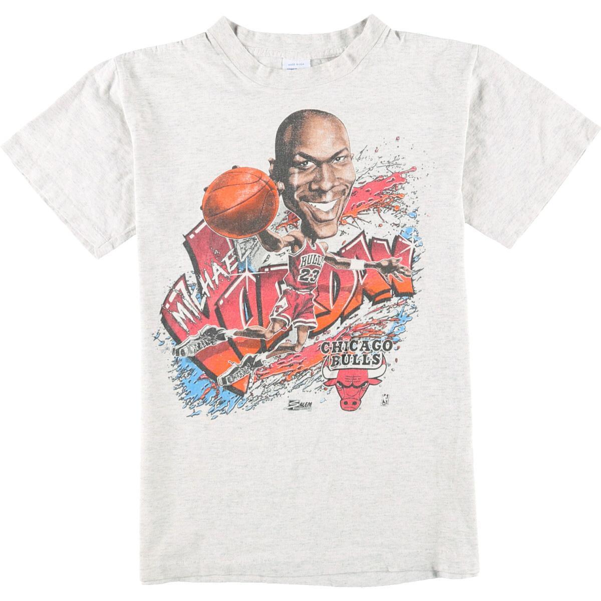 90年代 SALEM SPORTSWEAR NBA CHICAGO BULLS シカゴブルズ MICHAEL JORDAN マイケルジョーダン スポーツプリントTシャツ USA製 メンズS ヴィンテージ /eaa058568 【中古】 【200716】のサムネイル