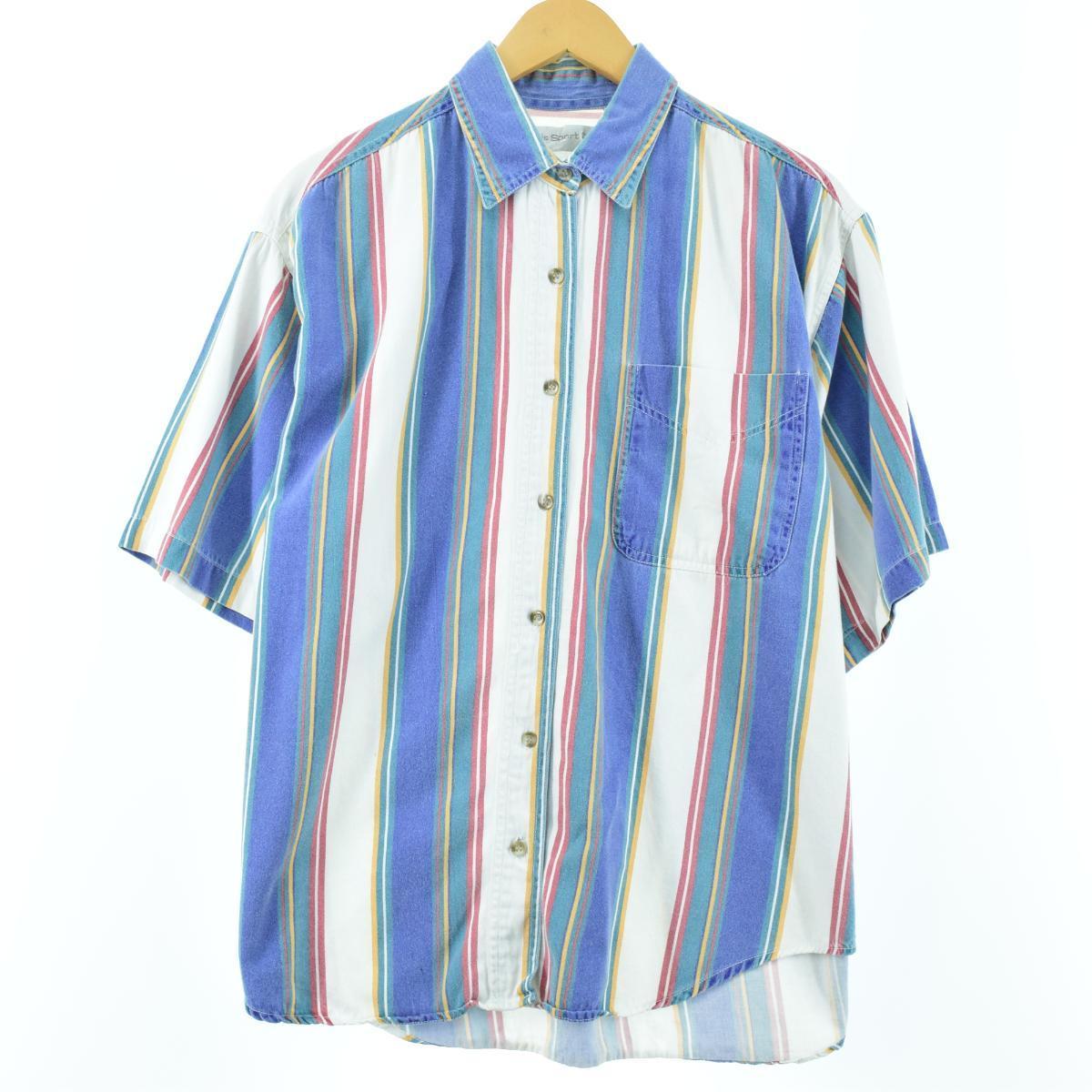 Paris Sport Club 半袖 コットン ストライプシャツ レディースl Eaa 0716 Js10 Ss12 その他半袖シャツ 古着屋jam ジャム