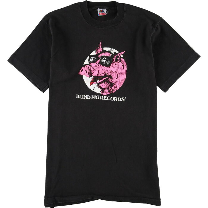 90年代 FRUIT OF THE LOOM BLIND PIG RECORDS ブラインドピッグレコード バンドTシャツ USA製 メンズL ヴィンテージ /eaa060948 【中古】 【200718】