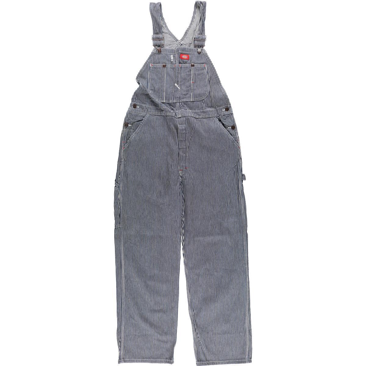 ディッキーズ Dickies ヒッコリーストライプ オーバーオール メンズw38 /eaa061603 【中古】 【200719】