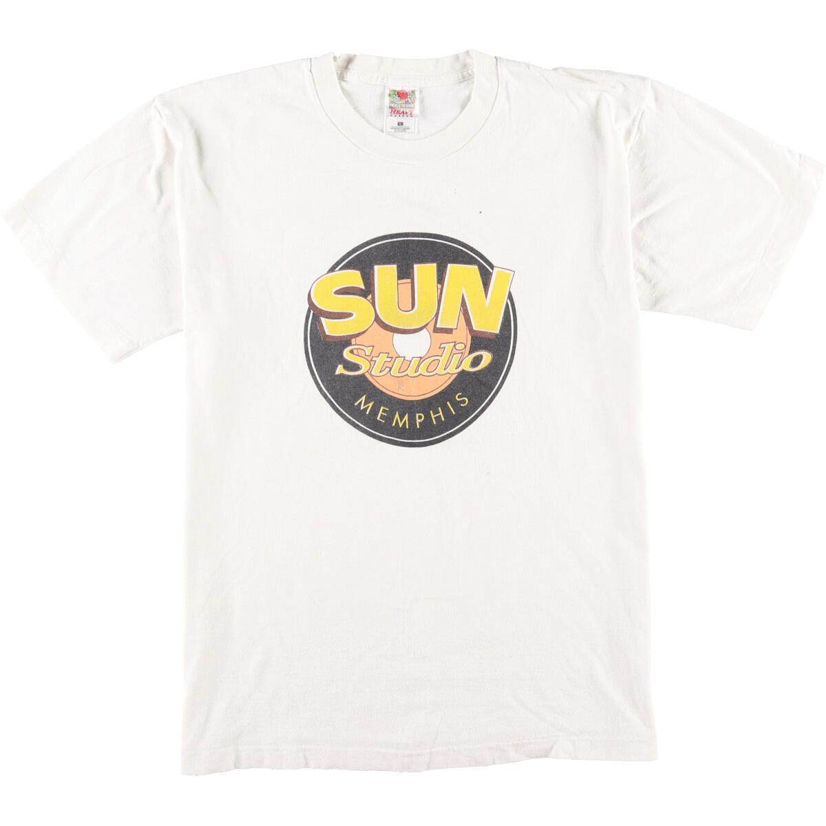 フルーツオブザルーム FRUIT OF THE LOOM SUN STUDIO MEMPHIS アドバタイジングTシャツ メンズL ヴィンテージ /eaa062249 【中古】 【200719】