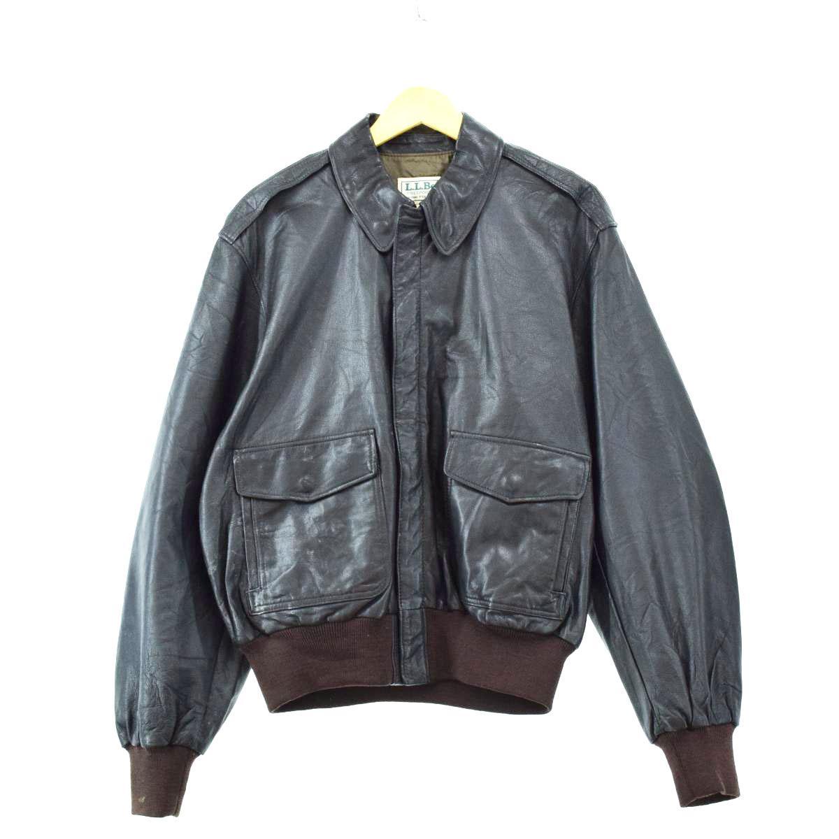 極美品】USA LLbean レザージャケット A-2 type 槍TALON 海外ブランド