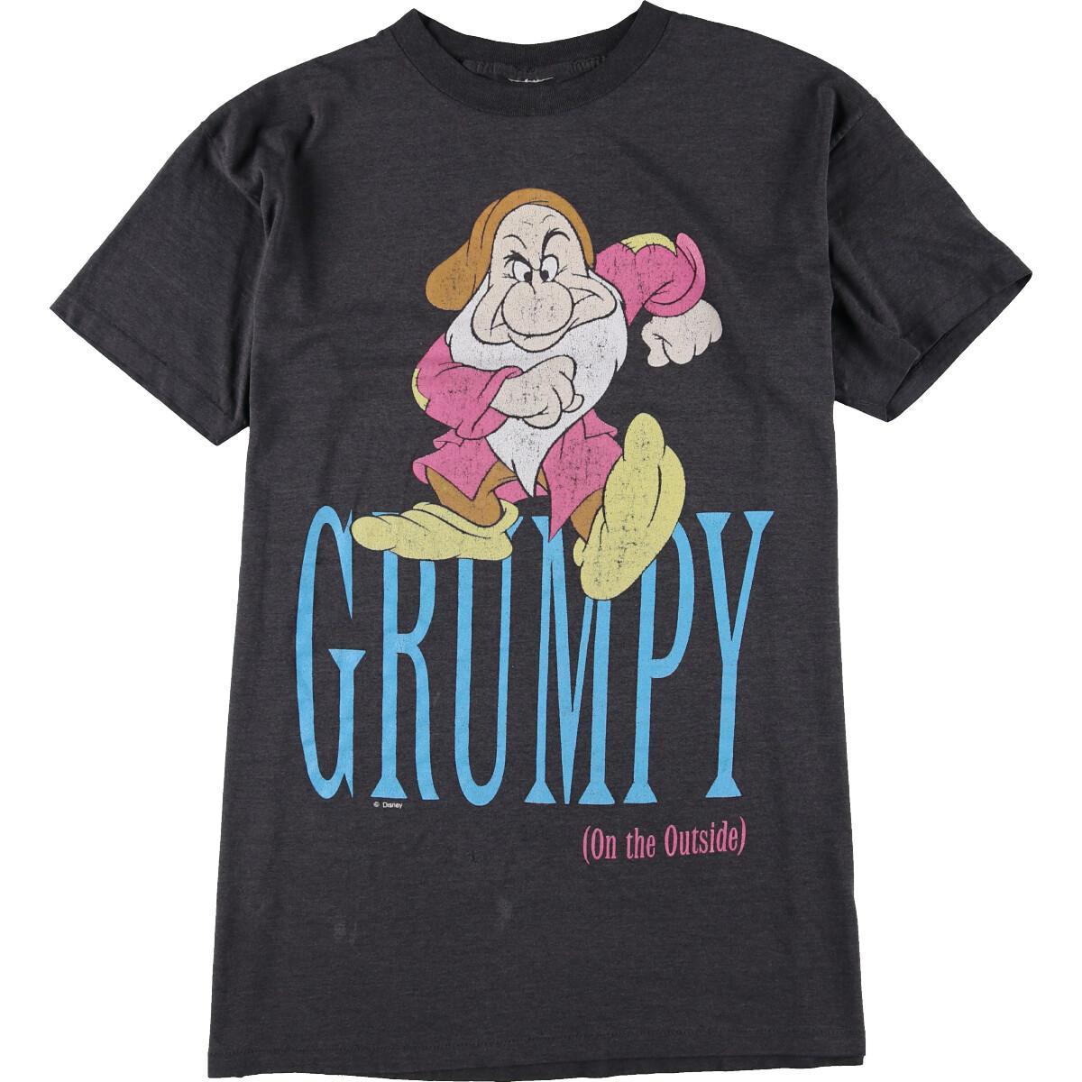 白雪姫 七人の小人 Grumpy おこりんぼ キャラクタープリントtシャツ レディースxl Eaa 0802 Ss09 Js10 Ss12 Kf12 Ss2101 Cs2101 Ss2106 キャラクターtシャツ 古着屋jam ジャム